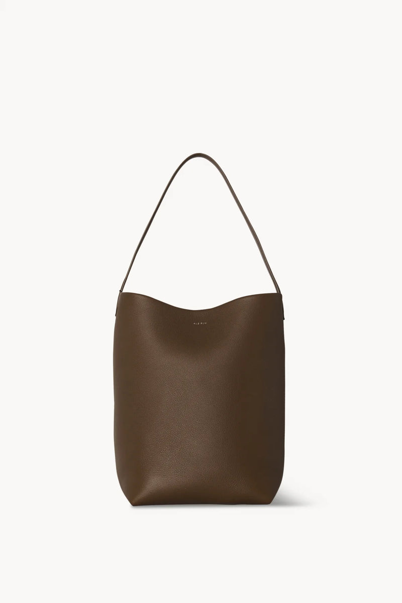 Sac "Moyen Park Tote en Cuir Vert Olive Foncé" THE ROW