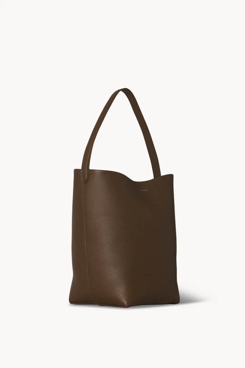 Sac "Moyen Park Tote en Cuir Vert Olive Foncé" THE ROW