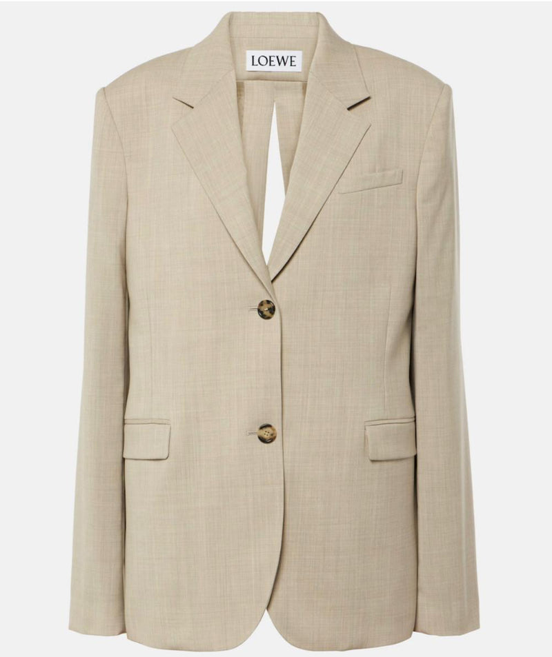 Loewe beige wool blazer jacket