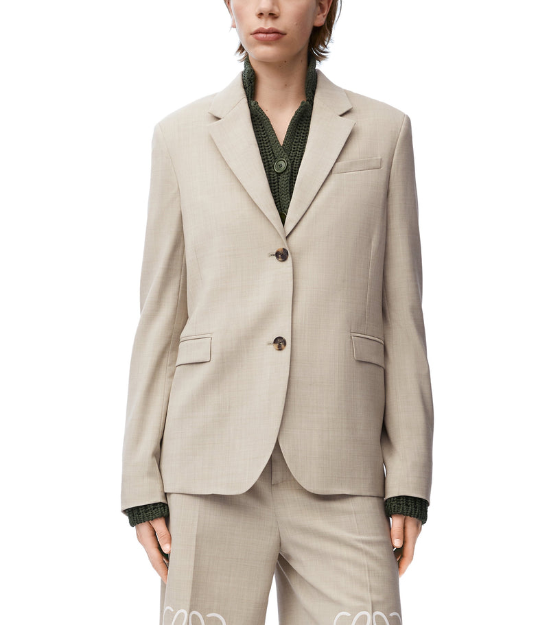 Veste blazer en laine Beige LOEWE