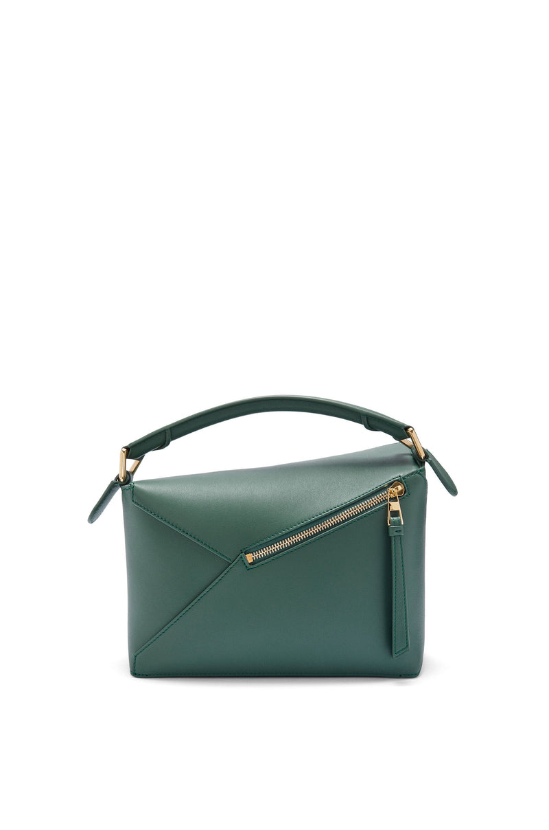 Sac "Petit Puzzle en cuir de veau classique Vetiver (Vert)" LOEWE