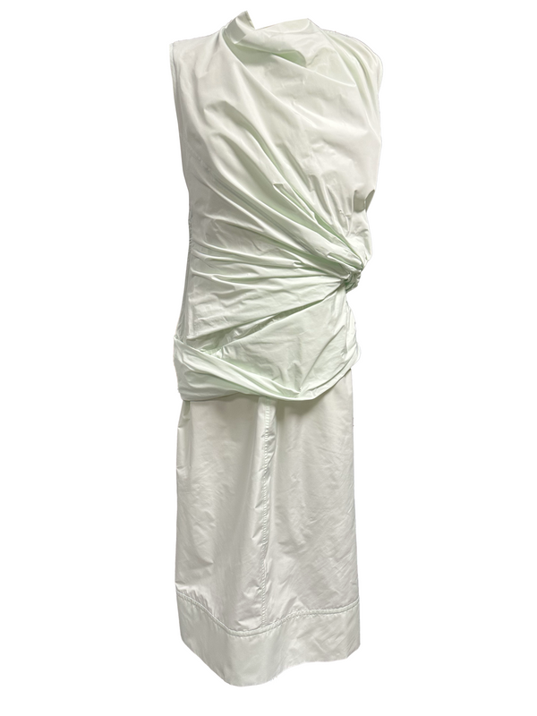 Robe drapée sans manches Vert JIL SANDER