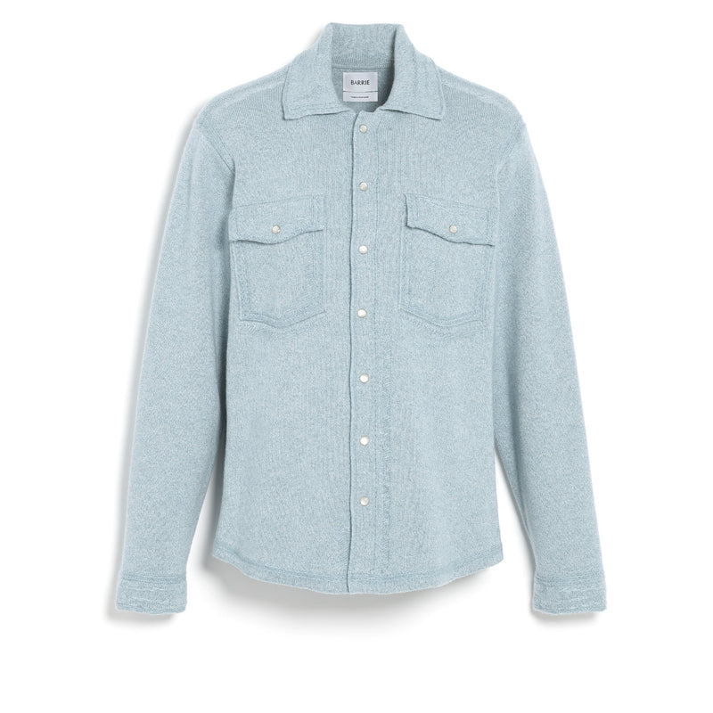 Surchemise Denim en cachemire et coton Bleu BARRIE