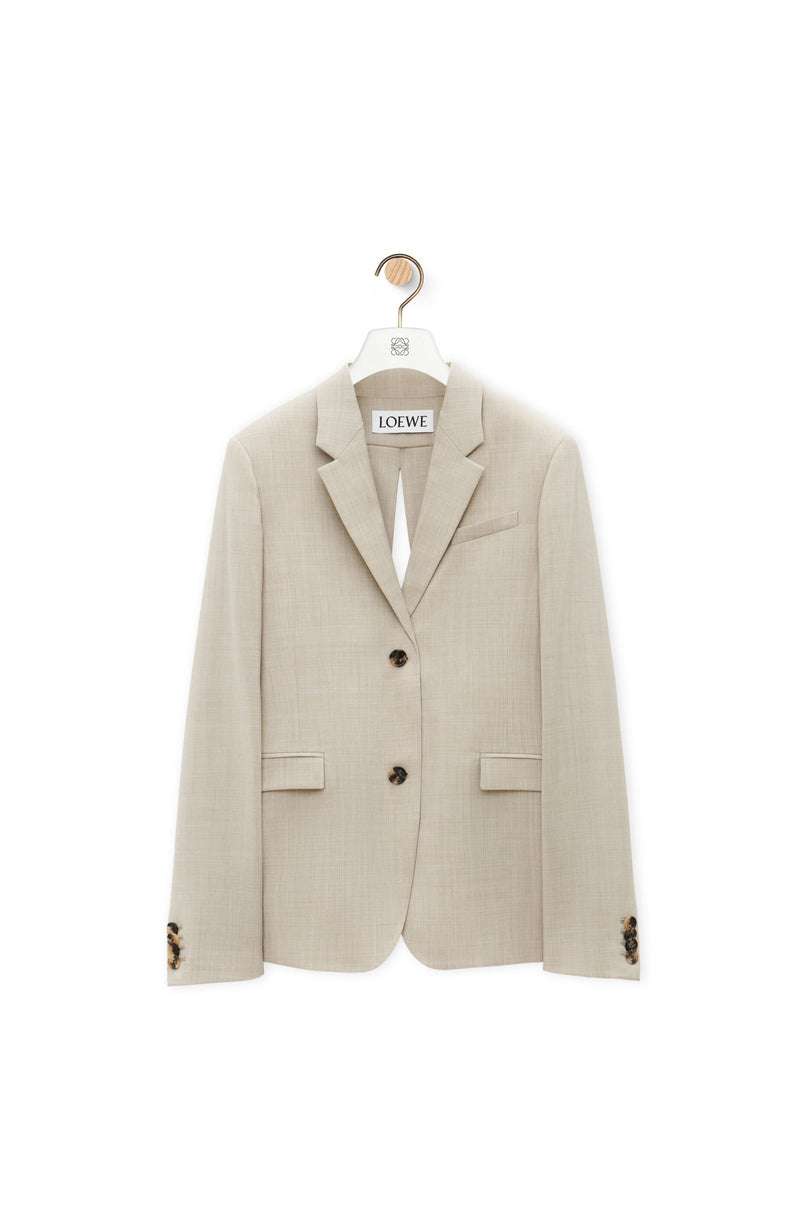 Loewe beige wool blazer jacket