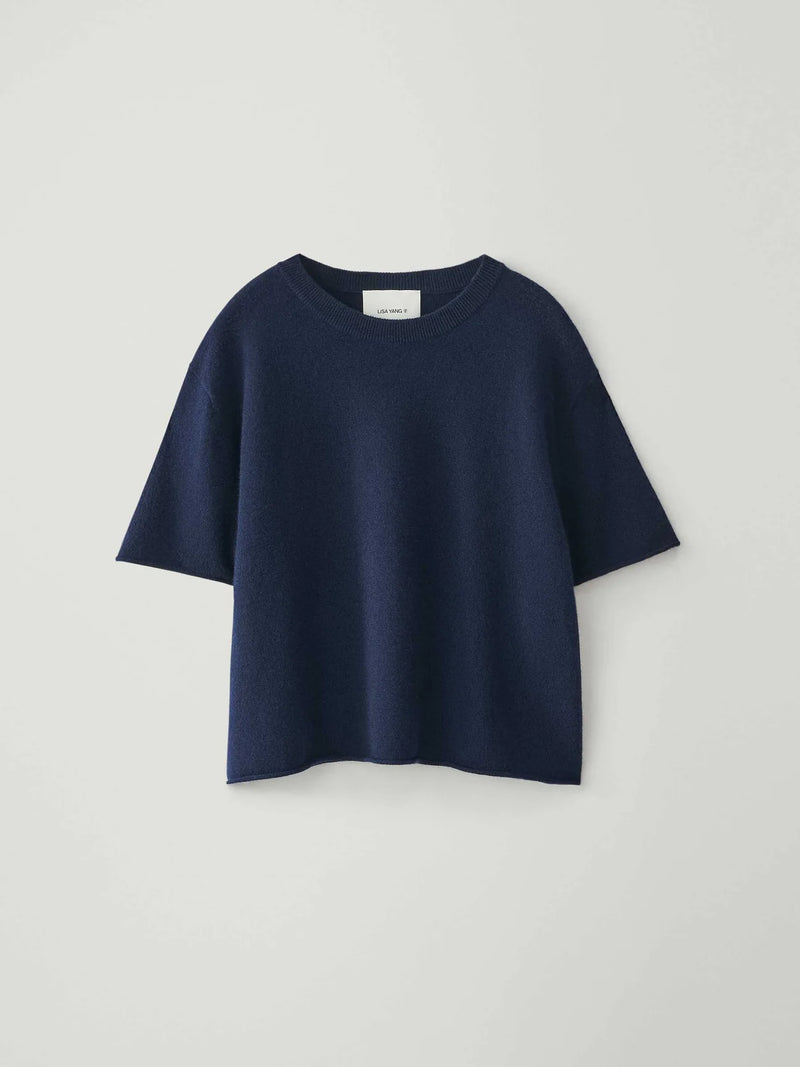 Wool Polo Pull and Navy Blue Cashmere/Green Loewe x Suna Fujita.