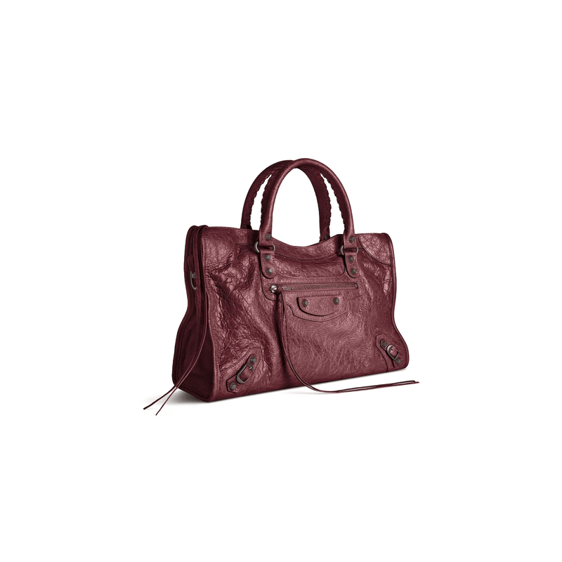 "Bag The average city for women in dark burgundy" Balenciaga