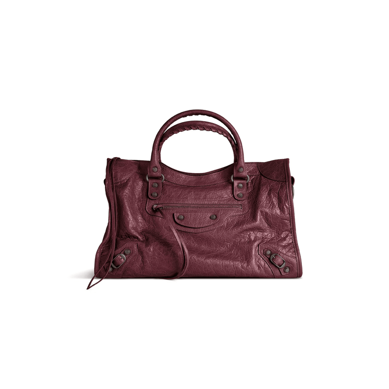 "Bag The average city for women in dark burgundy" Balenciaga
