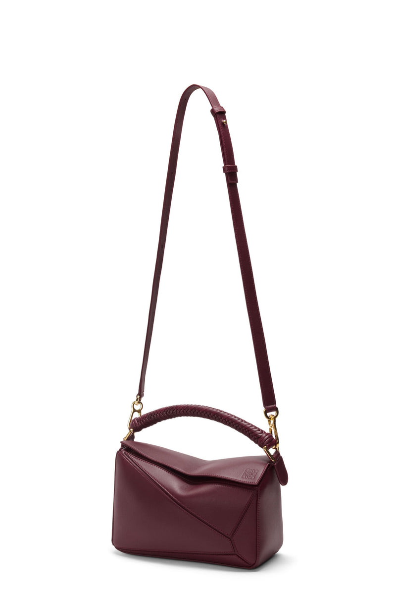 Sac "Petit Puzzle en cuir de veau doux  Bordeaux Foncé" LOEWE