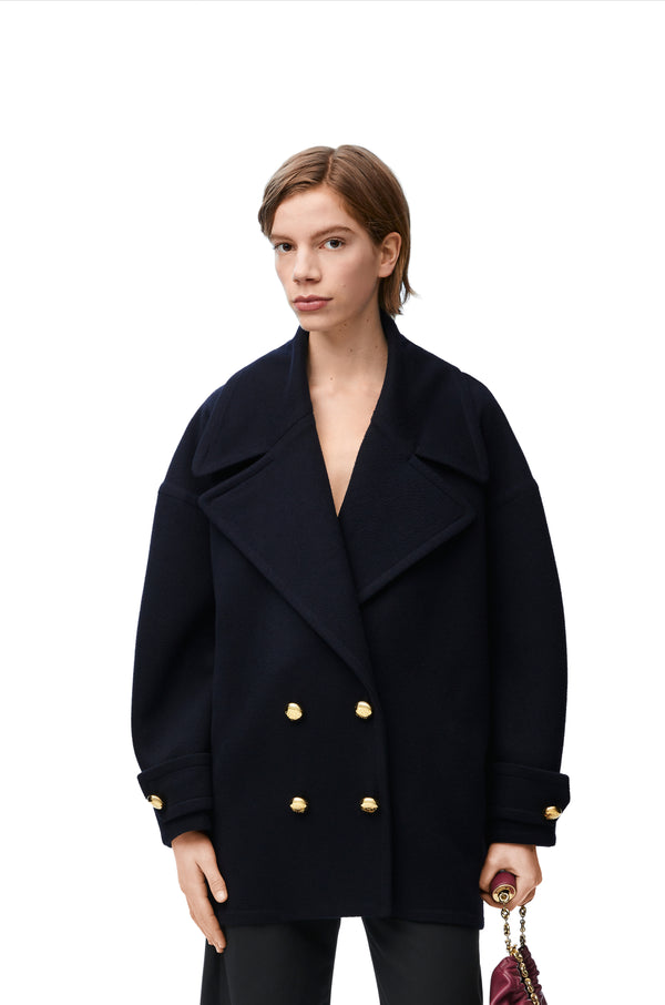 Night Wool Pebble Wool (Navy) Loewe