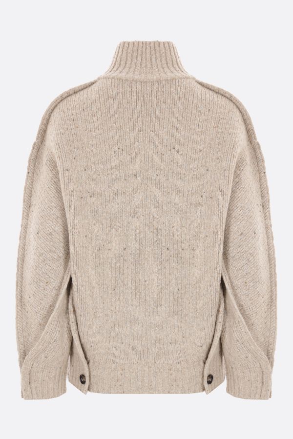 Bone melange wool sweater (beige) BOTTEGA VENETA