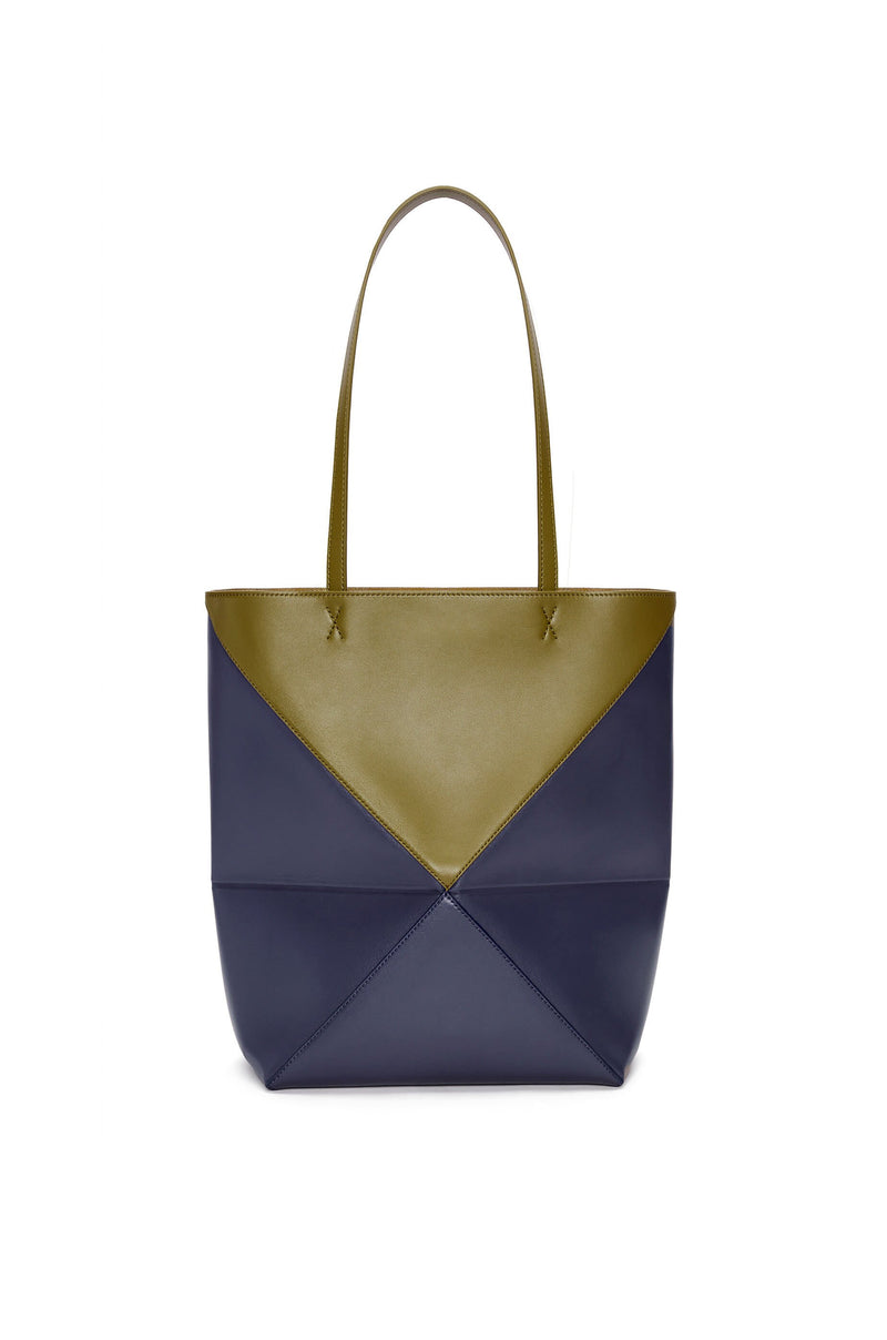 Bag "Puzzle Fold Tote in Brilliant Olive/ Blue ABYSSE" LOEWE BLUE SELF/ BLUE