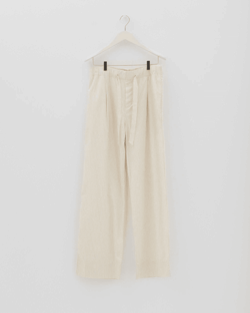 Unisex pants in beige wheat scratches/ Tekla x birkenstock cream