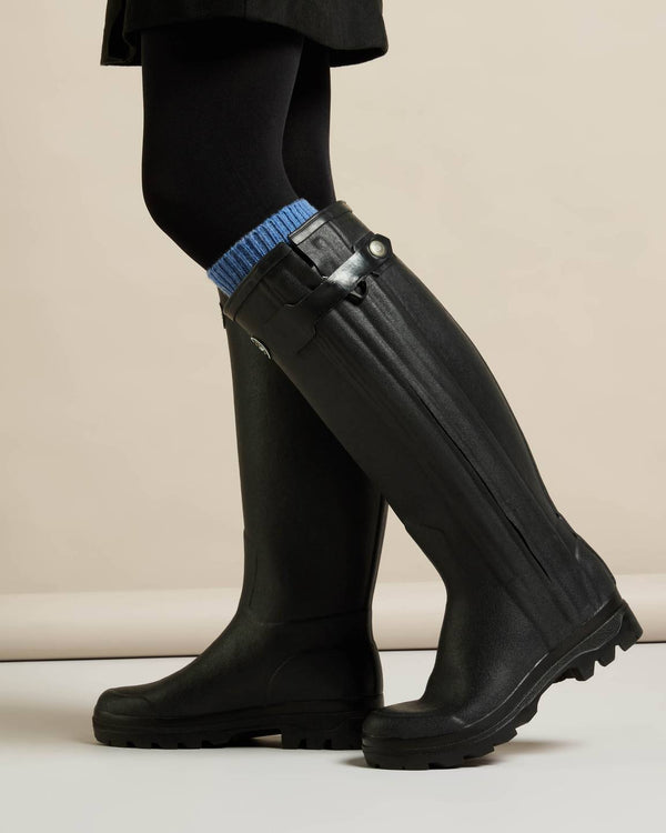 Bottes "Chasseur doublées de cuir Noir" LE CHAMEAU