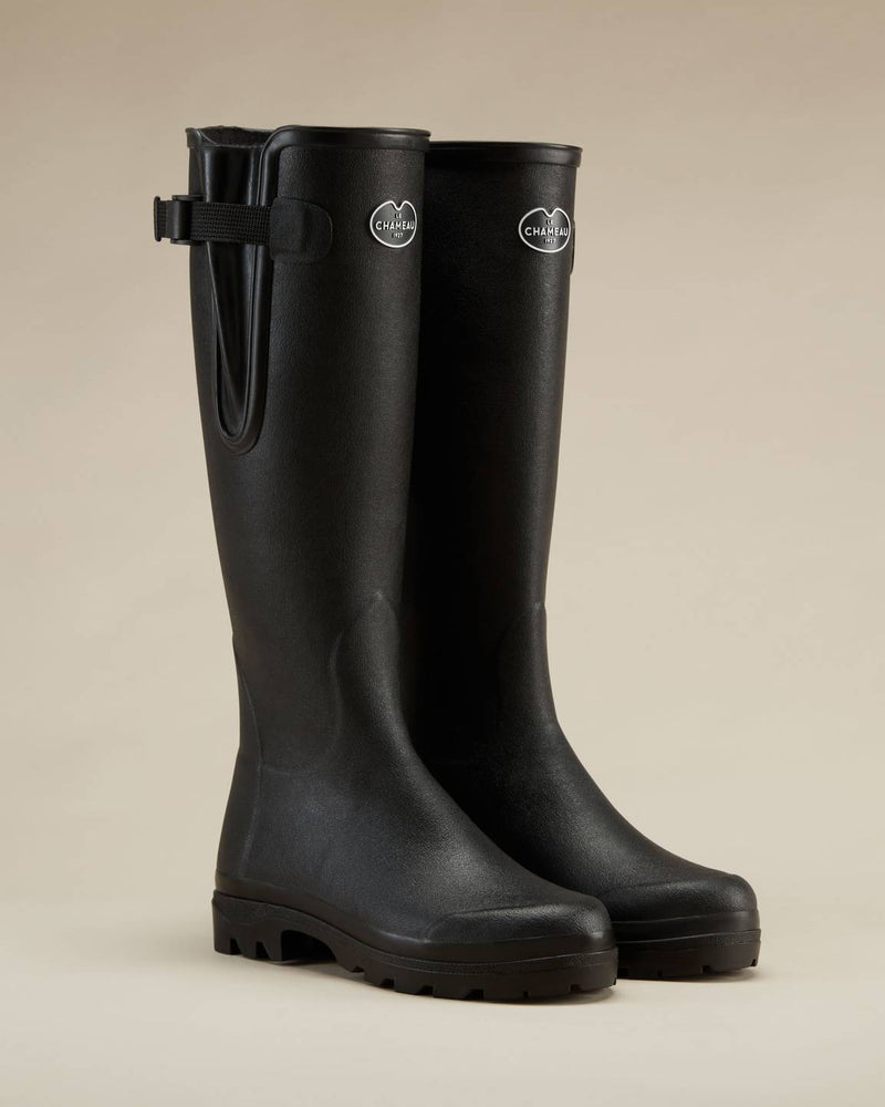 Bottes "Vierzon doublées jersey Noir" LE CHAMEAU