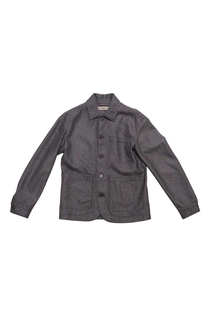 Unisex jacket "Julian Herringbone Wool Black/ White "Meta Campania Collective