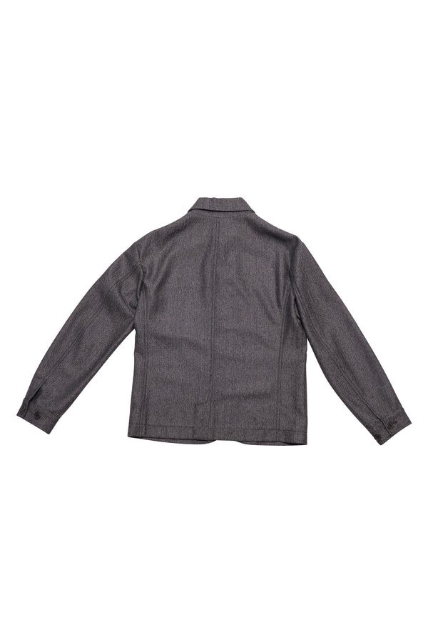 Veste unisexe "Julian Herringbone Laine Noir/ Blanc" META CAMPANIA COLLECTIVE