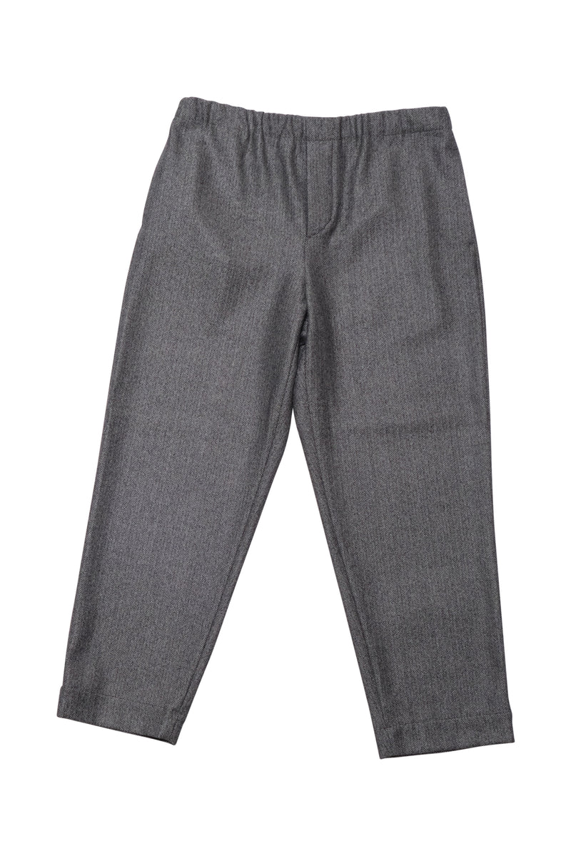 Unined herringbone wool unisex pants Black/ White "Meta Campania Collective