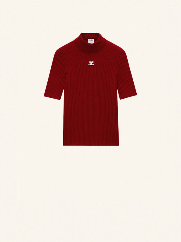 Pull "short -sleeved re -edition of red rising" Courrèges