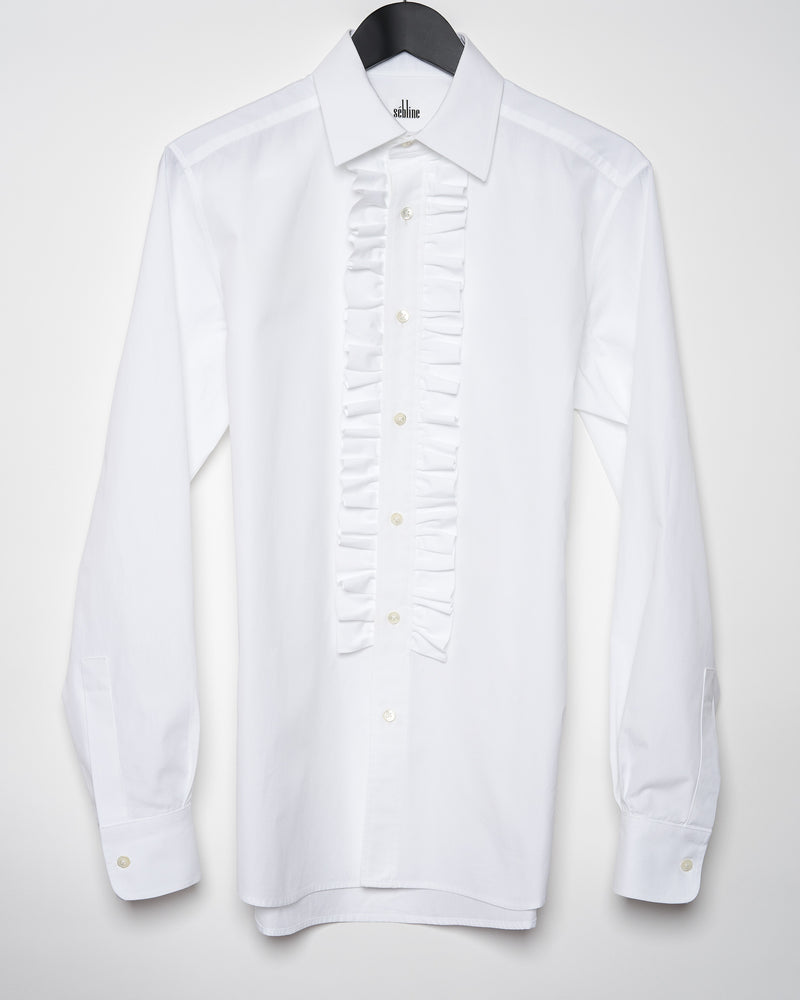 Sébline white ruffle shirt