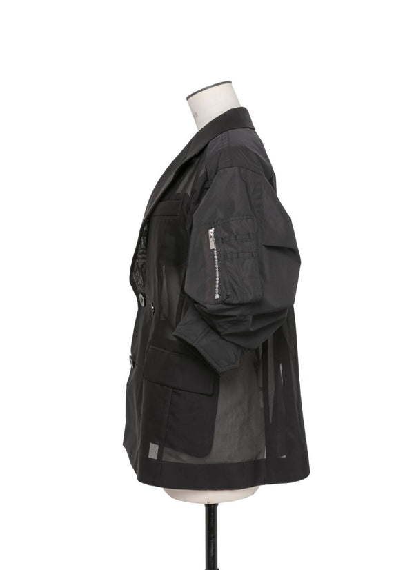 TAFFETA transparent jacket Black Sacai