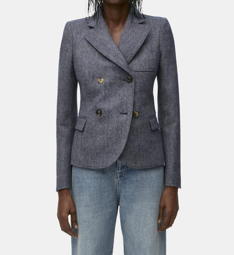 Veste blazer en laine Bleu LOEWE