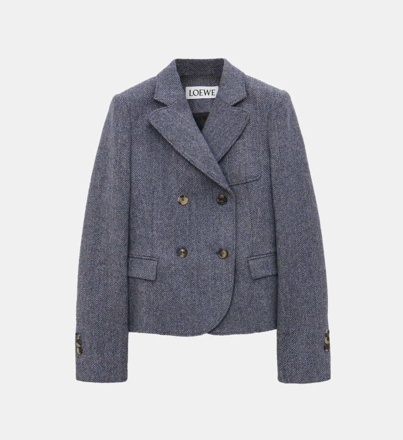 Veste blazer en laine Bleu LOEWE