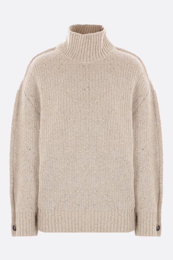 Bone melange wool sweater (beige) BOTTEGA VENETA