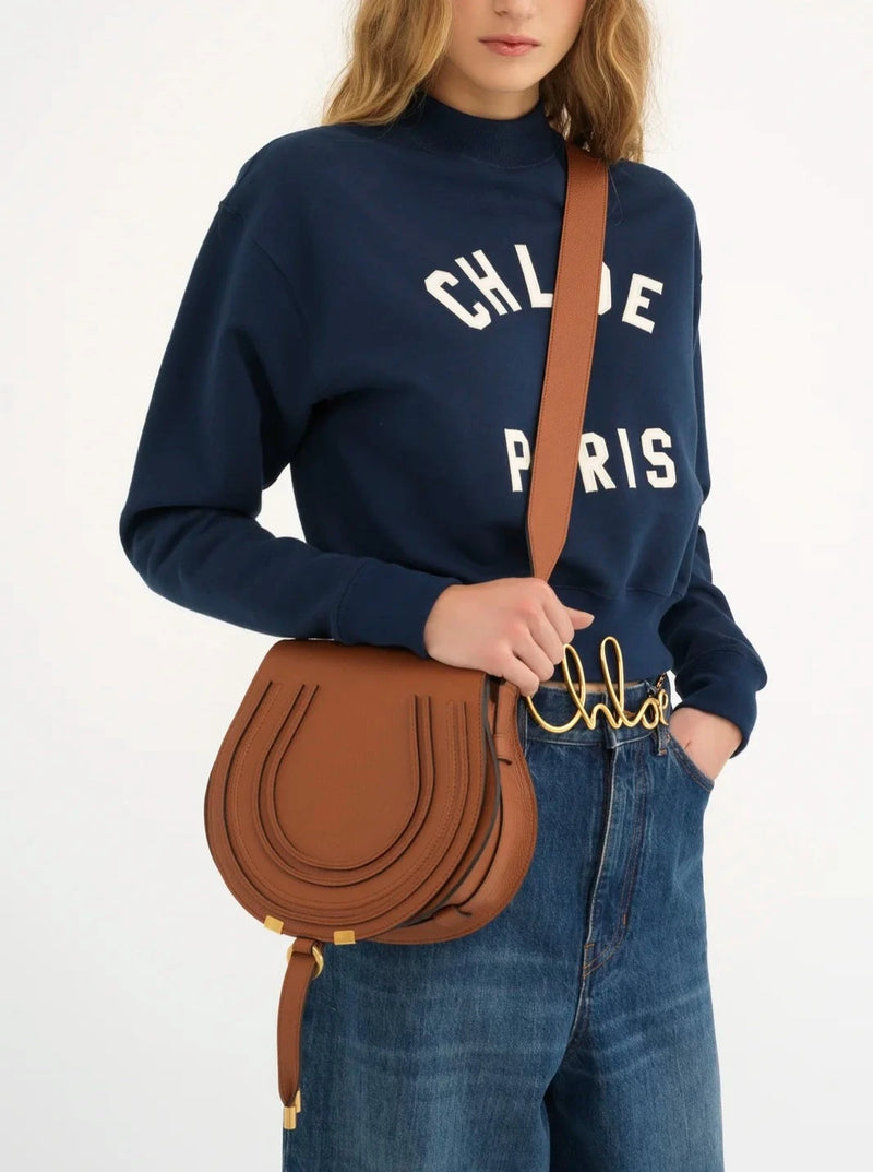 Tan grained leather marcie bag "chloé