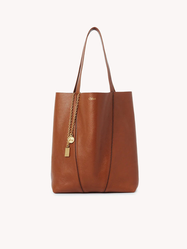 Sac "Tote Spin en cuir grainé Clay Brown" CHLOÉ