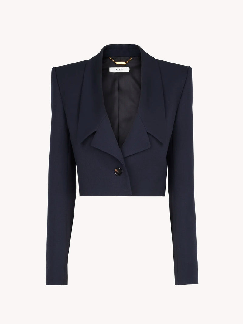 Veste spencer courte en laine Eclipse Blue CHLOÉ