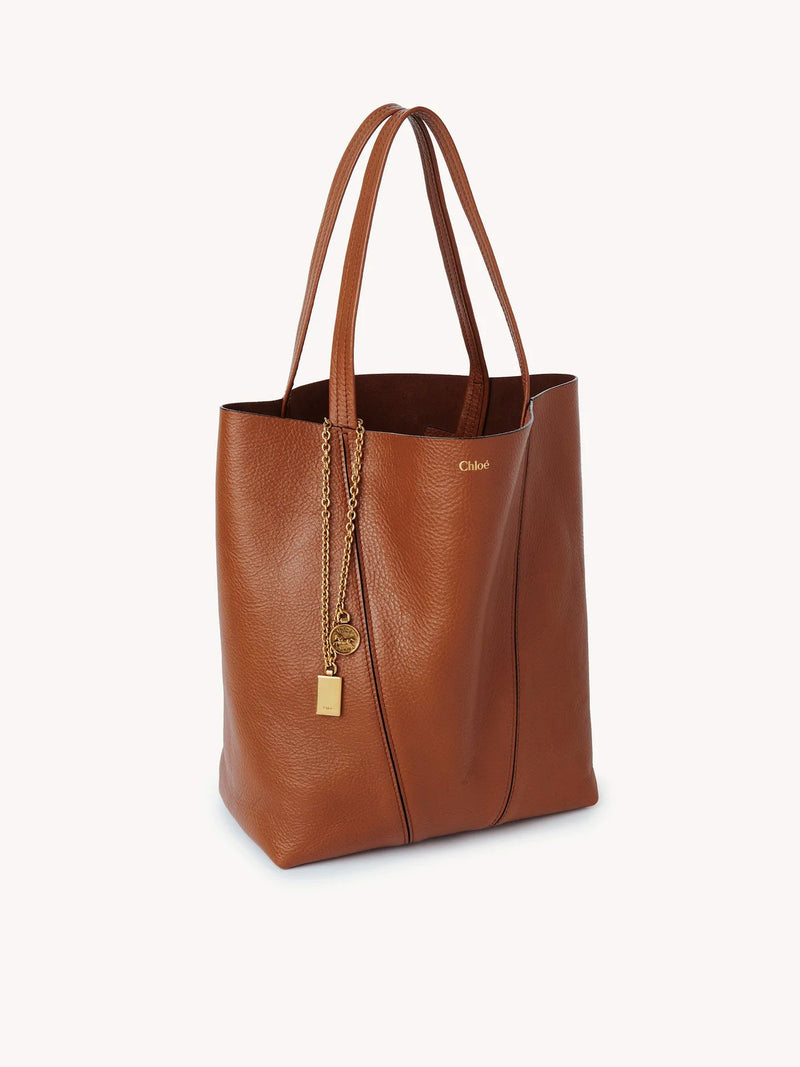 Sac "Tote Spin en cuir grainé Clay Brown" CHLOÉ