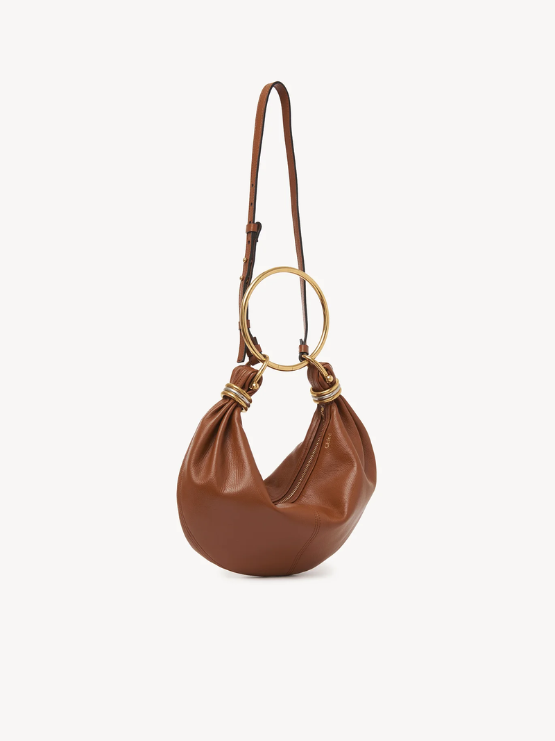 Sac "Petit hobo Bracelet bag en cuir grainé Clay Brown" CHLOÉ