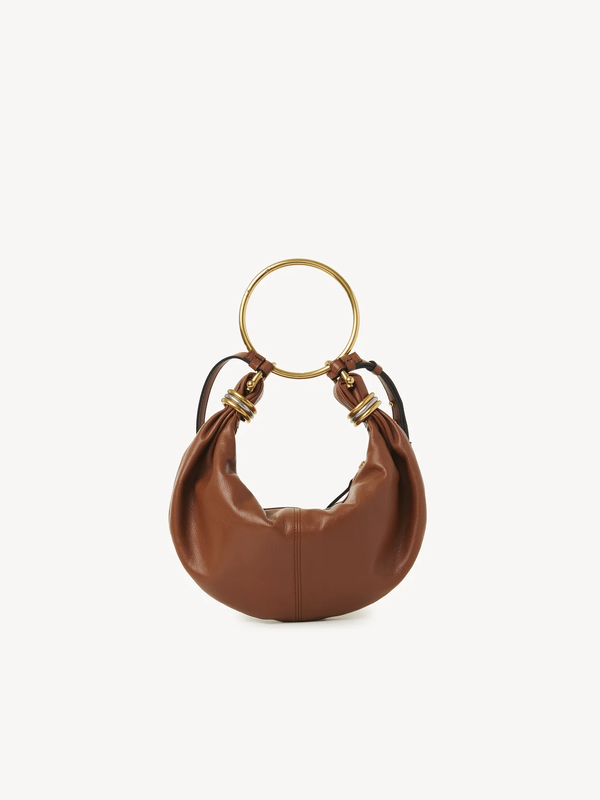 Sac "Petit hobo Bracelet bag en cuir grainé Clay Brown" CHLOÉ