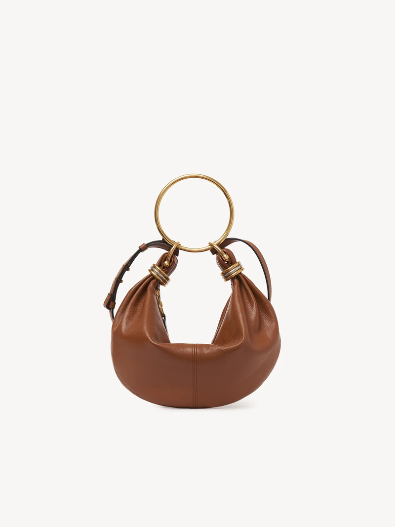 Sac "Petit hobo Bracelet bag en cuir grainé Clay Brown" CHLOÉ