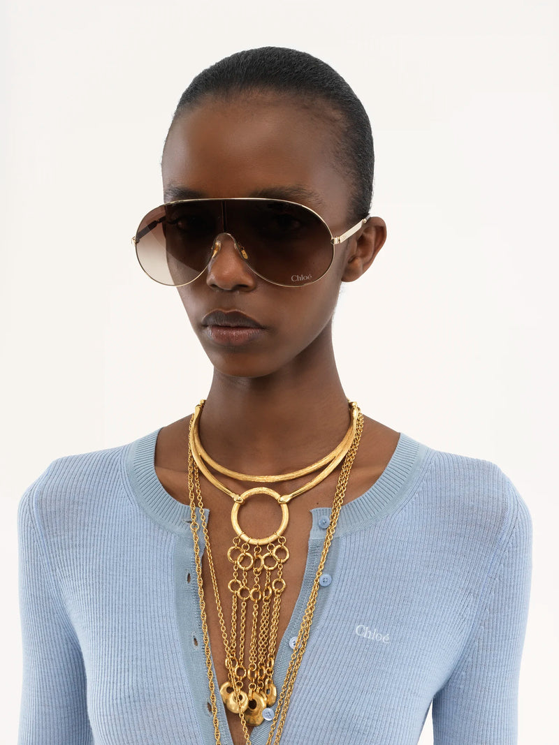 Pull "Henley in Extrafine Baltic Sea wool (sky blue) Chloé