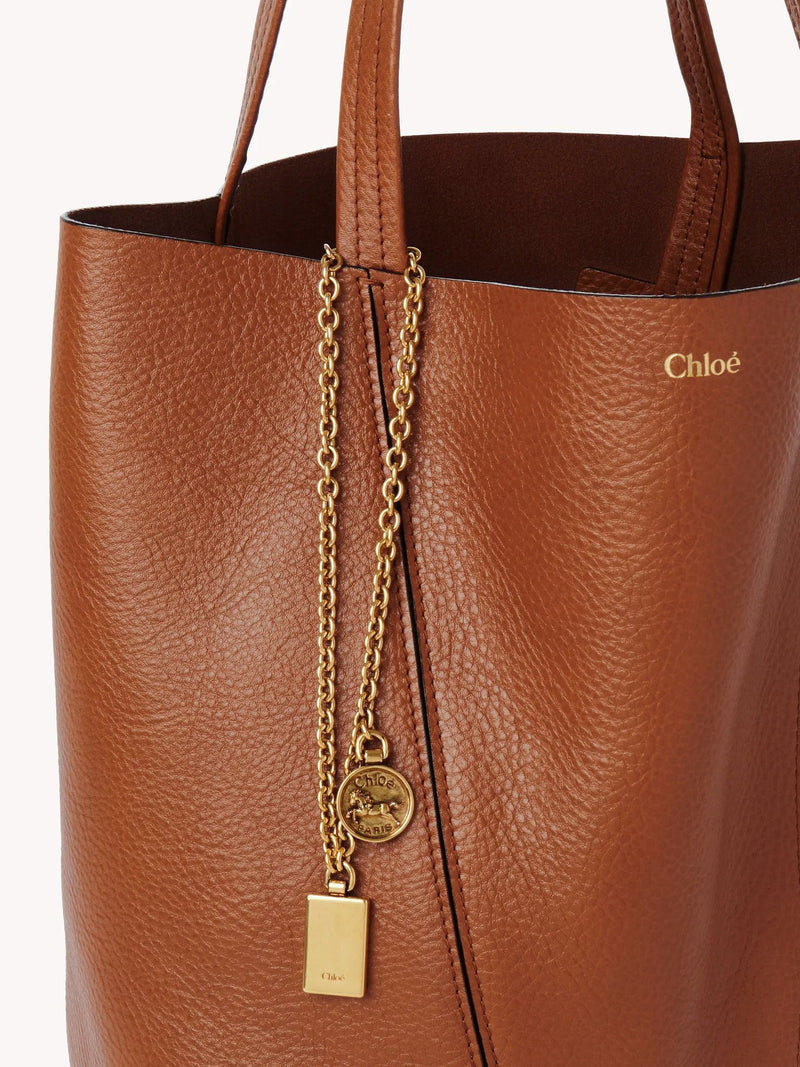 Sac "Tote Spin en cuir grainé Clay Brown" CHLOÉ