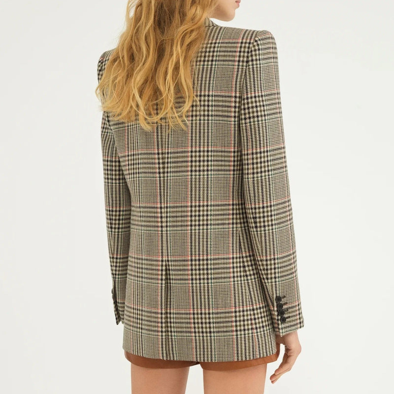 CHLOÉ Multicolored Prince-de-Wales blazer jacket