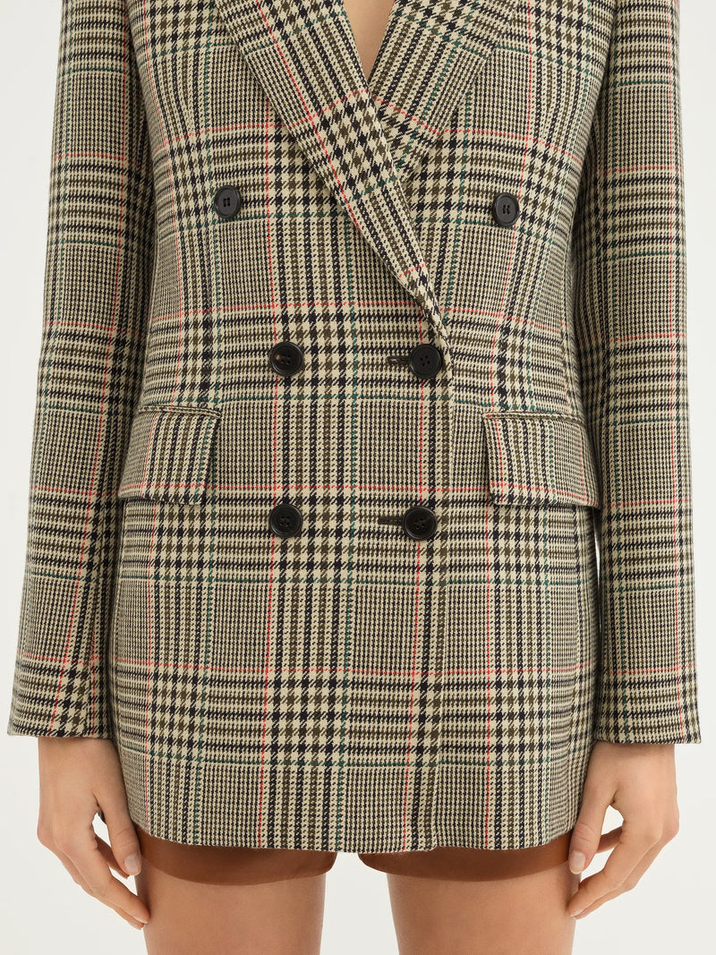 Veste blazer en laine prince-de-galles Multicolore CHLOÉ