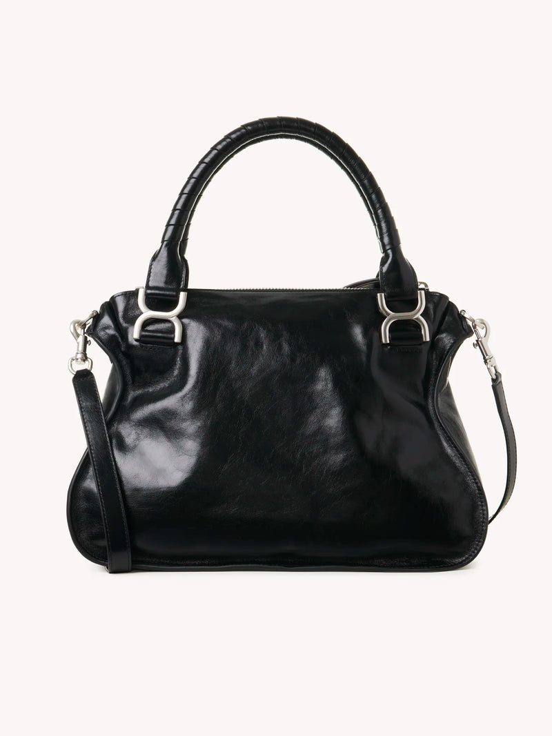 Sac "Marcie en cuir Brillant Noir" CHLOÉ