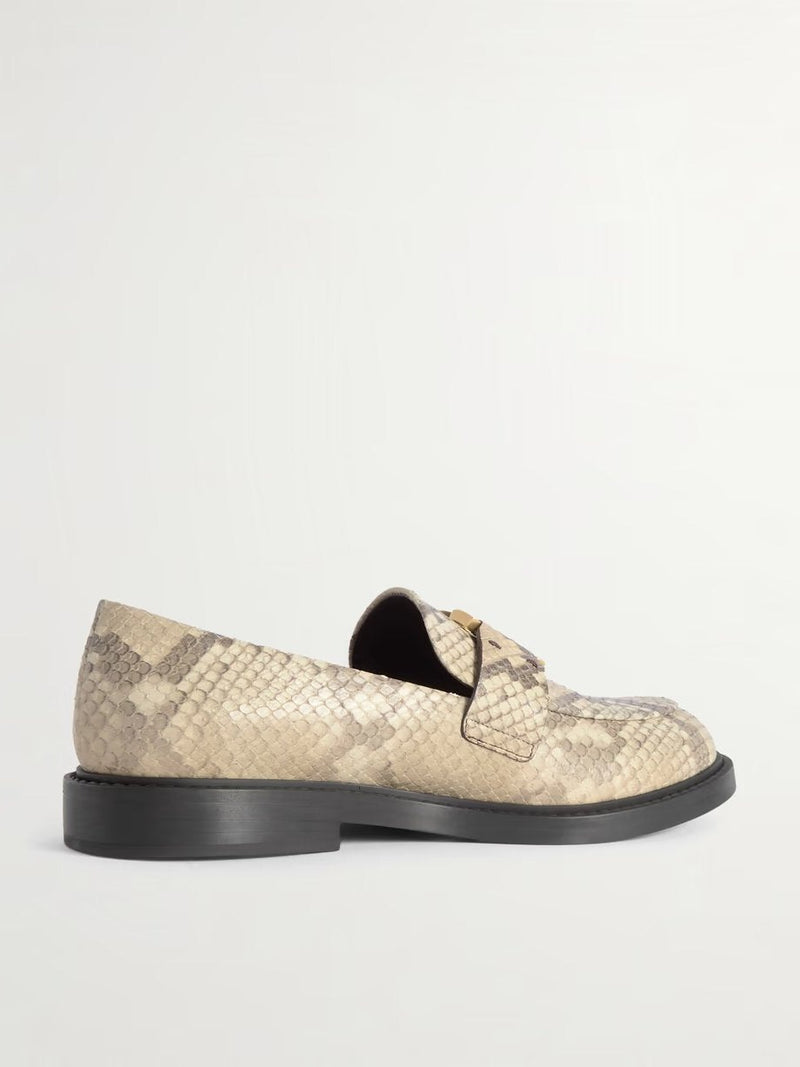 Moccasins "Marcie in leather effect serpent with loops beige" chloé