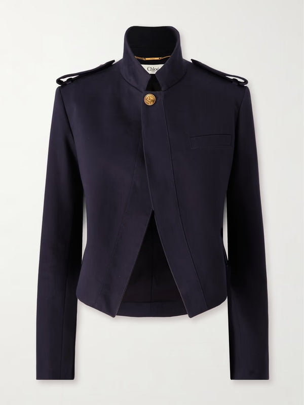 Veste en serge de coton Bleu Marine CHLOÉ