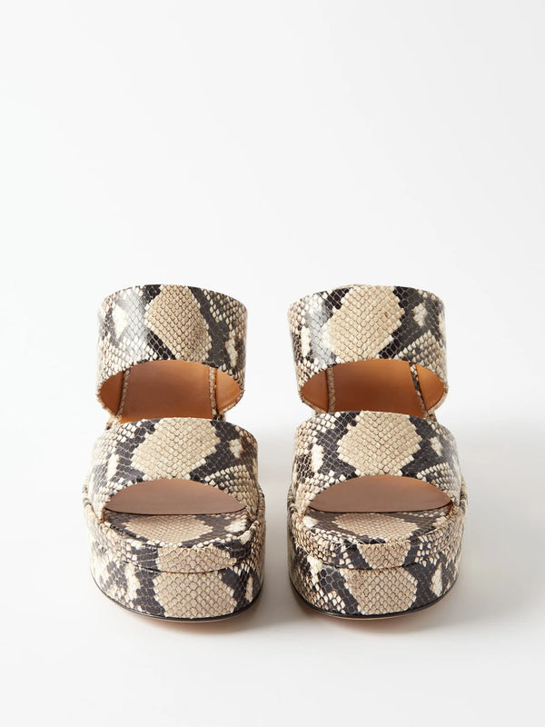 "Python effect leather effect" sandals Chloé