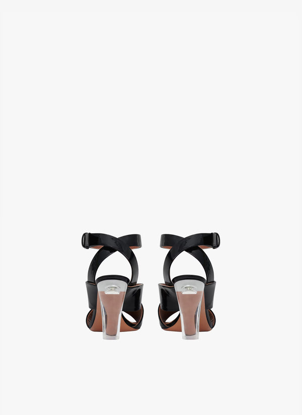 Patent leather heel sandals Black Alaia