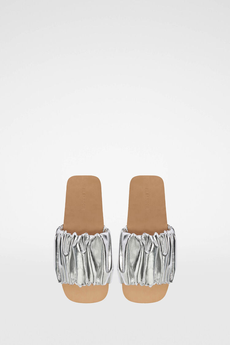 Jil Sander metallic flat sandals