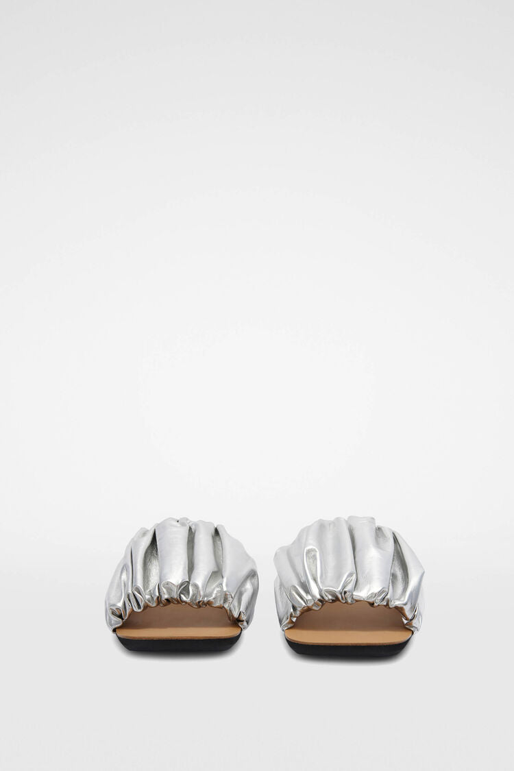 Jil Sander metallic flat sandals