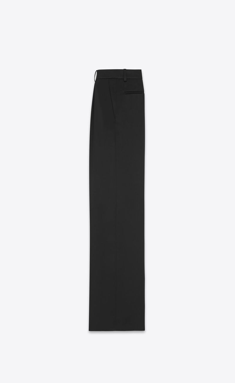 Pantalon ample en satin Noir SAINT LAURENT